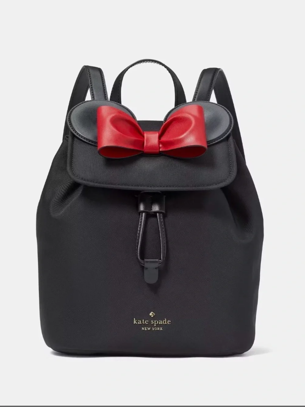 Disney X Kate Spade New York Black Minnie Mouse 3D Flap Minnie Backpack